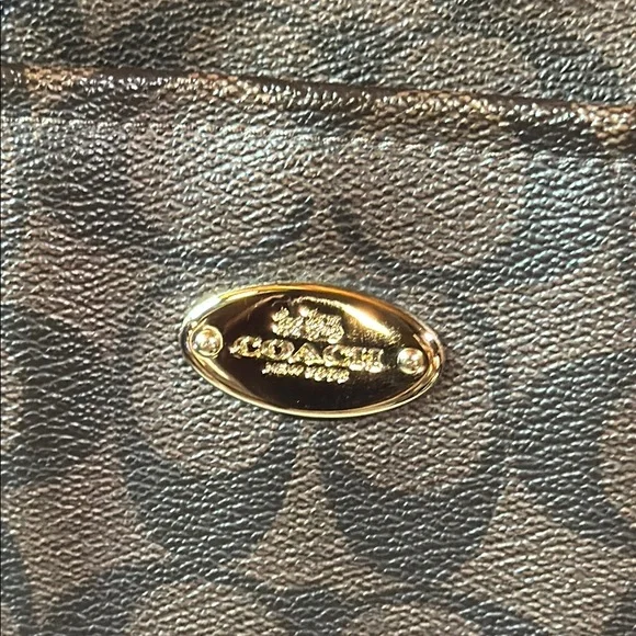 Coach Diaper Bag F35414 Signature Canvas Tote Brown Black Gold Hardware - Picture 4 of 16